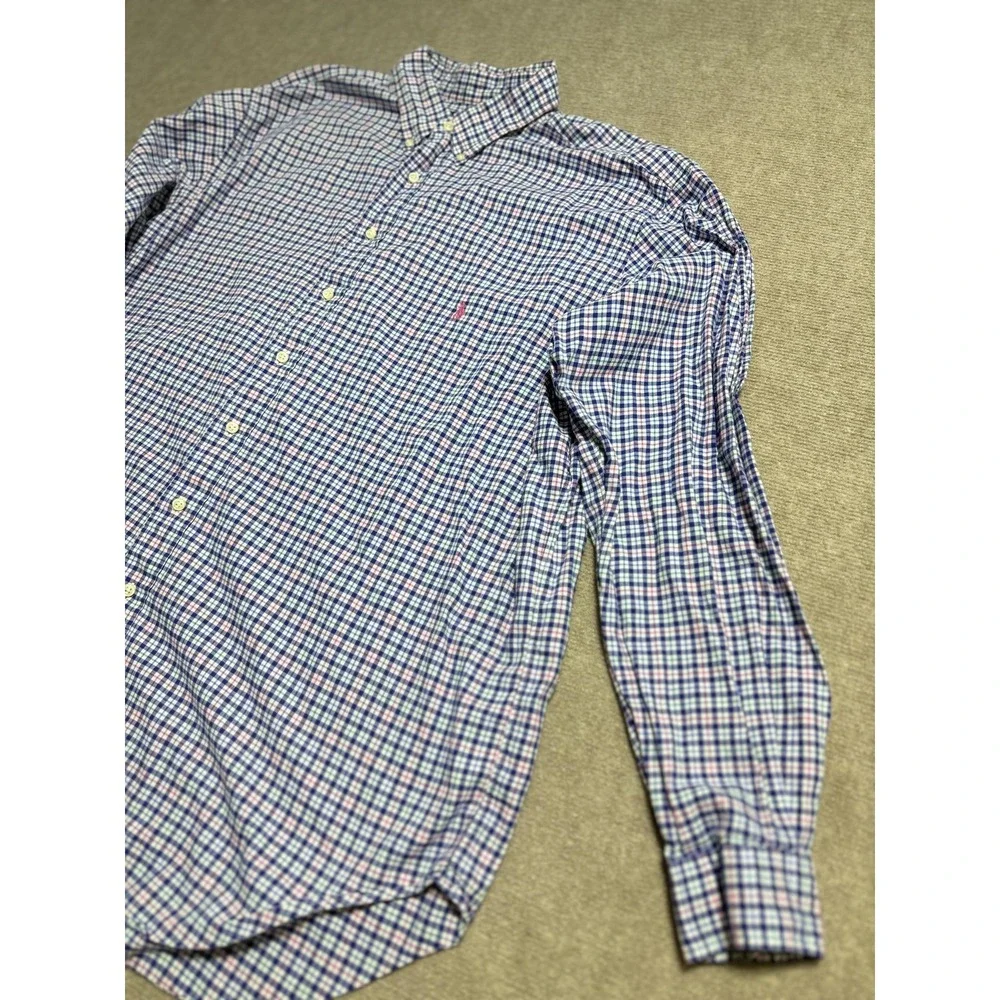 Ralph Lauren Shirt‎ Mens Extra Large Plaid Button Down Classic Dress XL Preppy